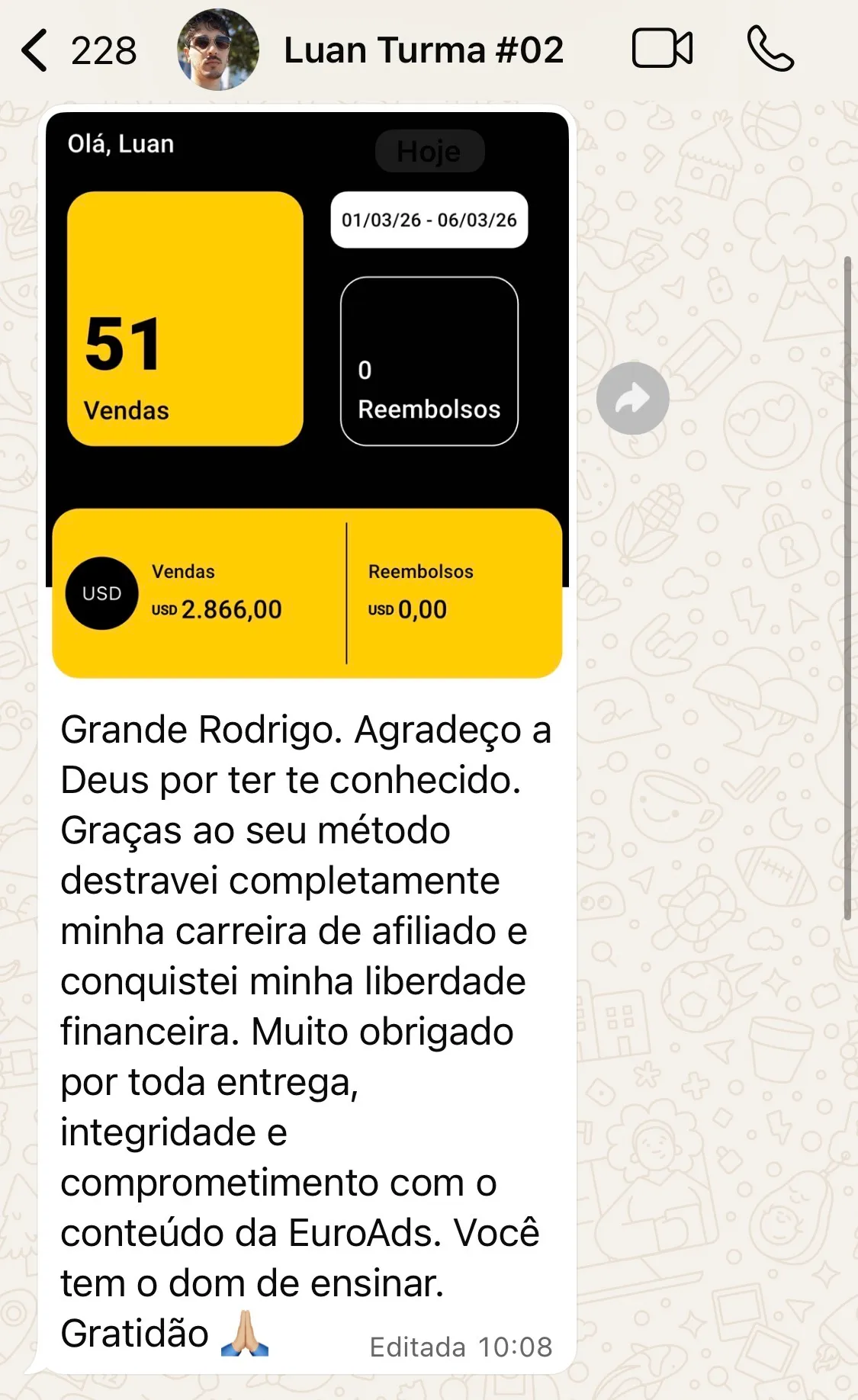 Aluno relata 51 vendas e a transformação de sua carreira como afiliado